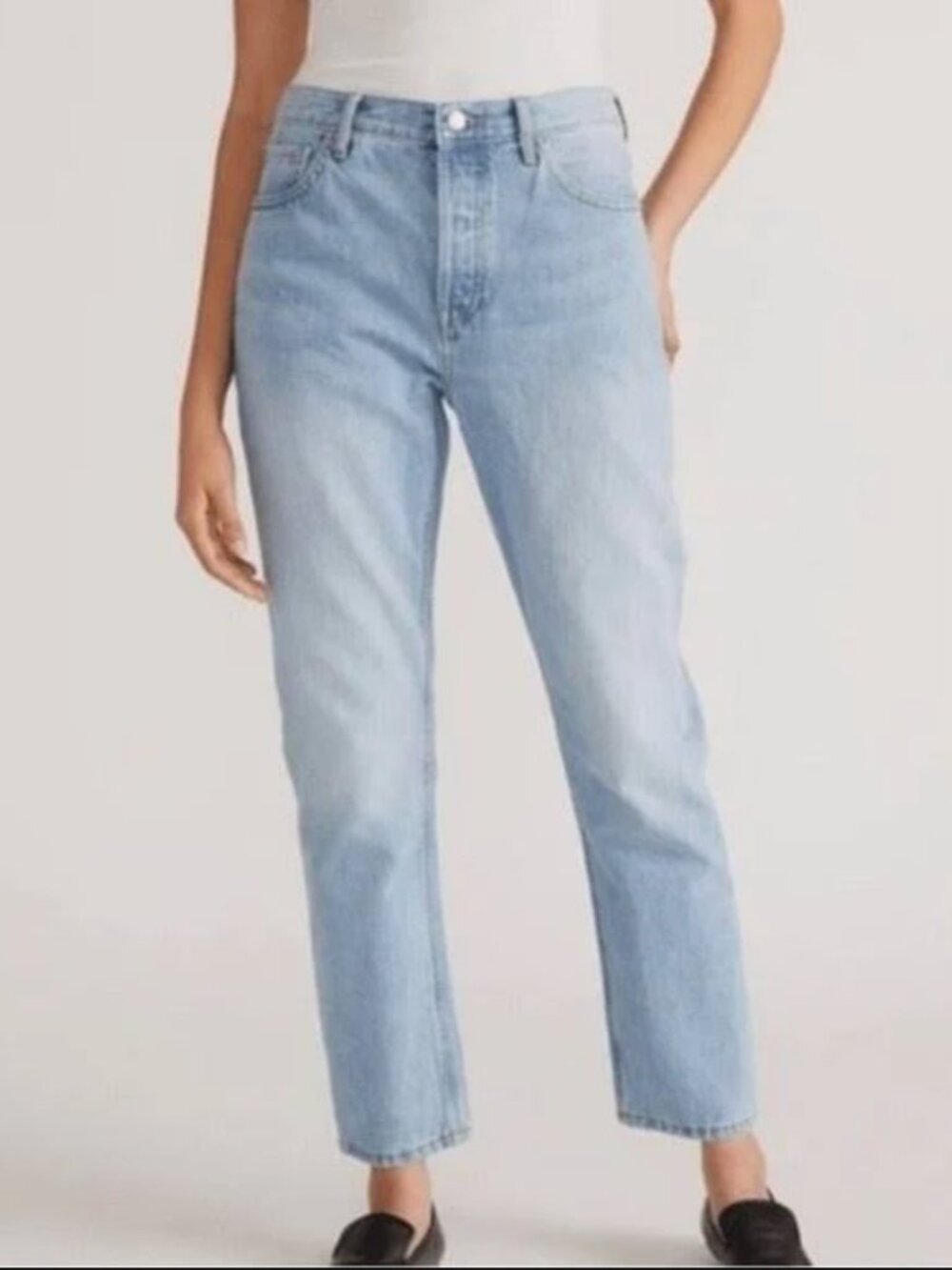 Everlane The Original Cheeky Jean Light Wash 24 Crop